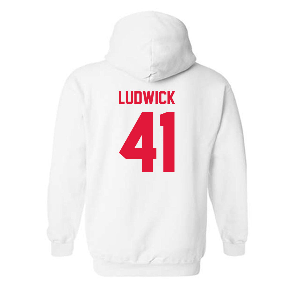 Fairfield - NCAA Baseball : Eric Ludwick - Hooded Sweatshirt Classic Shersey