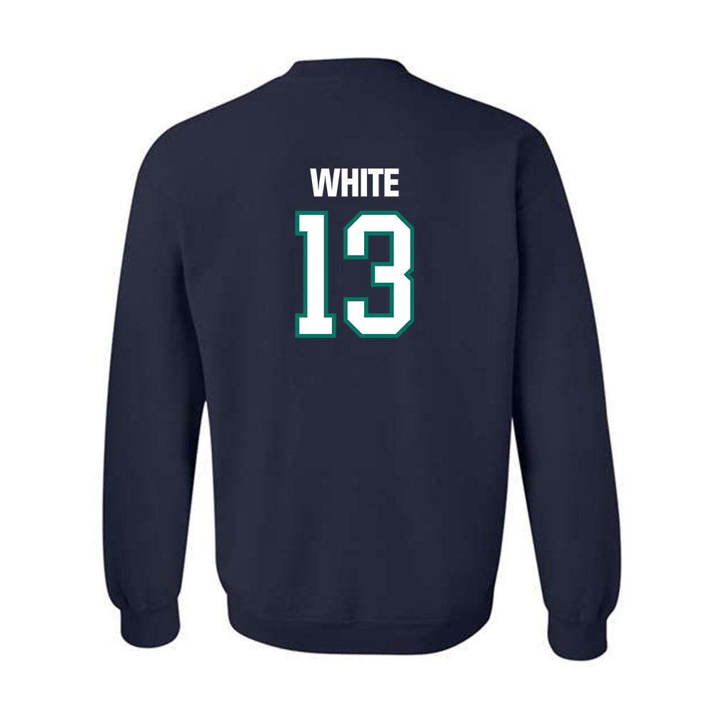 UNC Wilmington - NCAA Men's Basketball : Trazarien White - Crewneck Sweatshirt Classic Shersey