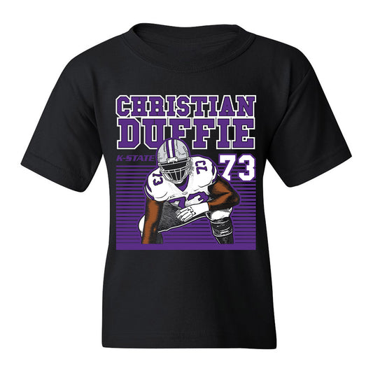 Kansas State - NCAA Football : Christian Duffie - Individual Caricature Youth T-Shirt