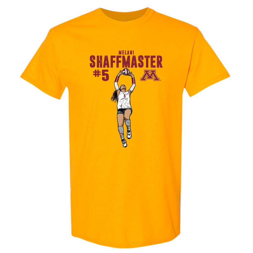 Minnesota - NCAA Women's Volleyball : Melani Shaffmaster - Caricature Short Sleeve T-Shirt