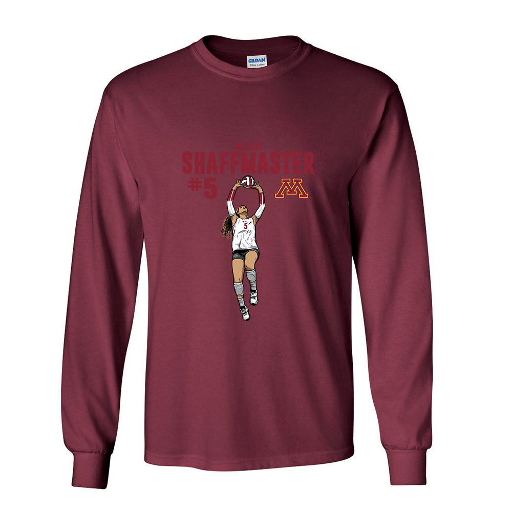 Minnesota - NCAA Women's Volleyball : Melani Shaffmaster - Caricature Shirt