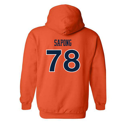 Auburn - NCAA Women's Soccer : Jenna Sapong - Orange Replica Shersey Hooded Sweatshirt
