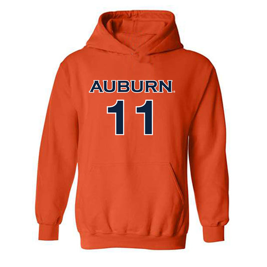 Auburn - NCAA Women's Soccer : LJ Knox - Orange Replica Shersey Hooded Sweatshirt