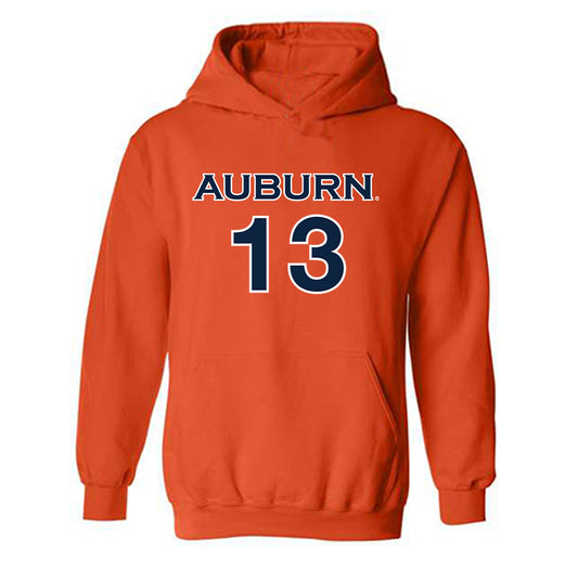 Auburn - NCAA Women's Soccer : Taylor Richards - Orange Replica Shersey Hooded Sweatshirt