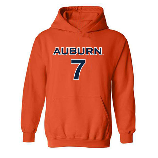 Auburn - NCAA Women's Soccer : Carly Thatcher - Orange Replica Shersey Hooded Sweatshirt
