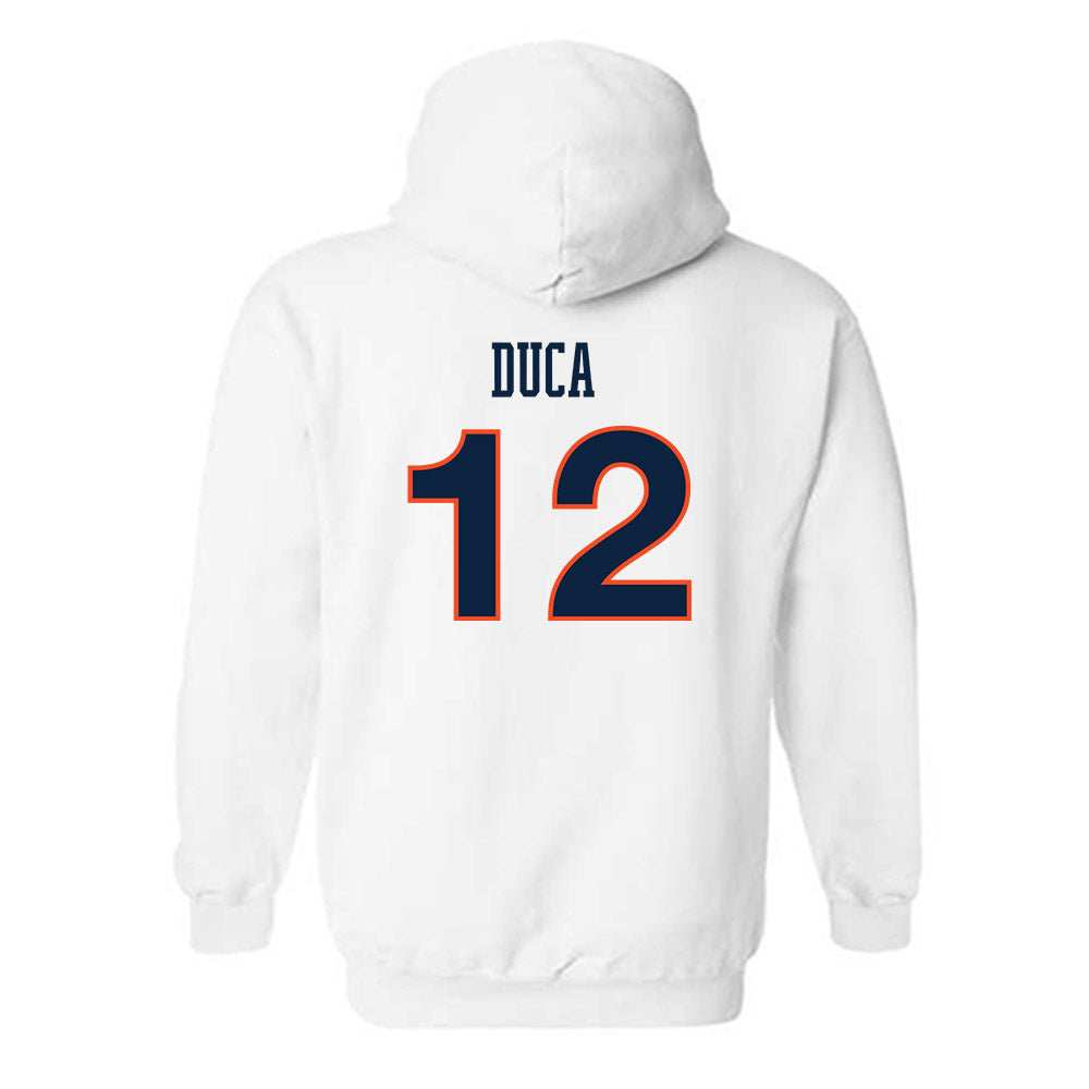 Auburn - NCAA Women's Soccer : Haley Duca - White Replica Shersey Hooded Sweatshirt