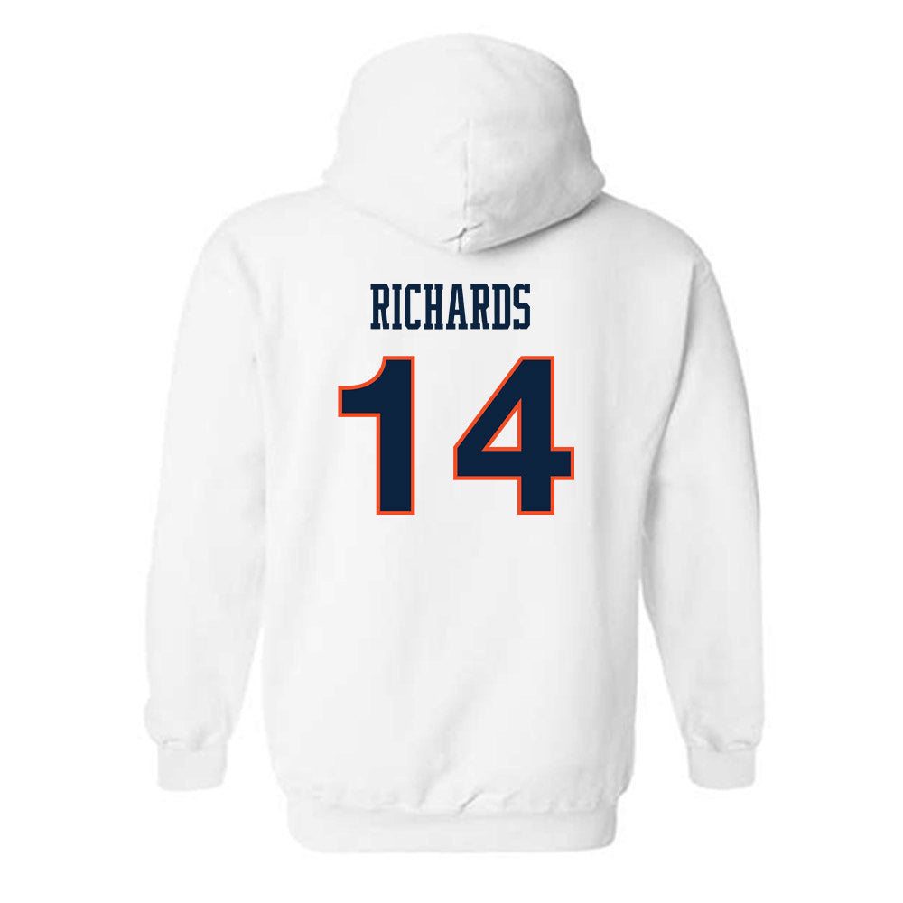 Auburn - NCAA Women's Soccer : Sydney Richards - White Replica Shersey Hooded Sweatshirt