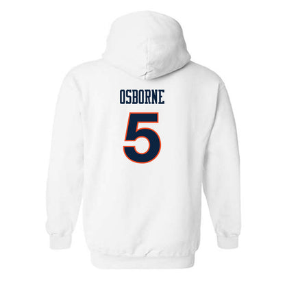 Auburn - NCAA Women's Soccer : Jessica Osborne - White Replica Shersey Hooded Sweatshirt