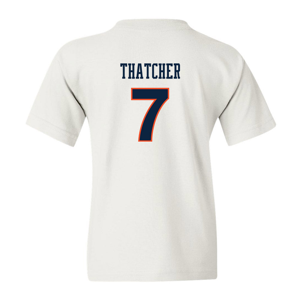 Auburn - NCAA Women's Soccer : Carly Thatcher - White Replica Shersey Youth T-Shirt