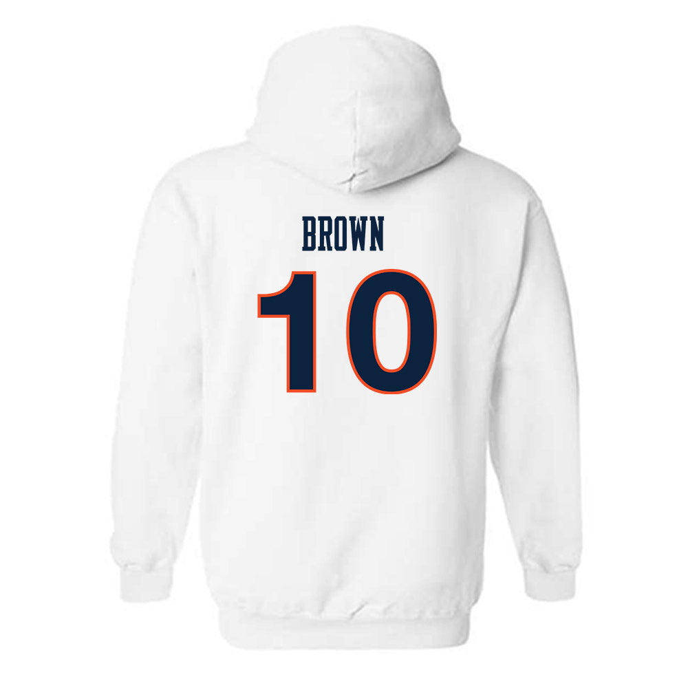 Auburn - NCAA Women's Soccer : Samantha Brown - White Replica Shersey Hooded Sweatshirt