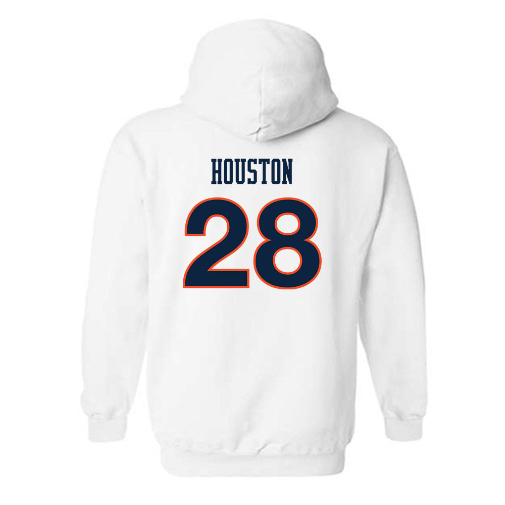 Auburn - NCAA Women's Soccer : Erin Houston - White Replica Shersey Hooded Sweatshirt