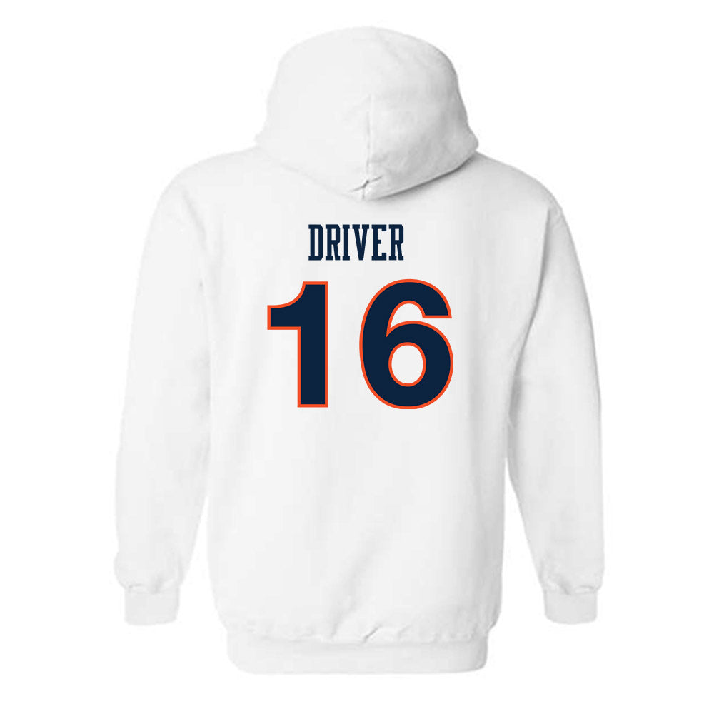 Auburn - NCAA Women's Soccer : Dylan Driver - White Replica Shersey Hooded Sweatshirt