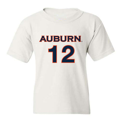 Auburn - NCAA Women's Soccer : Haley Duca - White Replica Shersey Youth T-Shirt