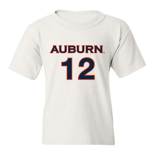 Auburn - NCAA Women's Soccer : Haley Duca - White Replica Shersey Youth T-Shirt