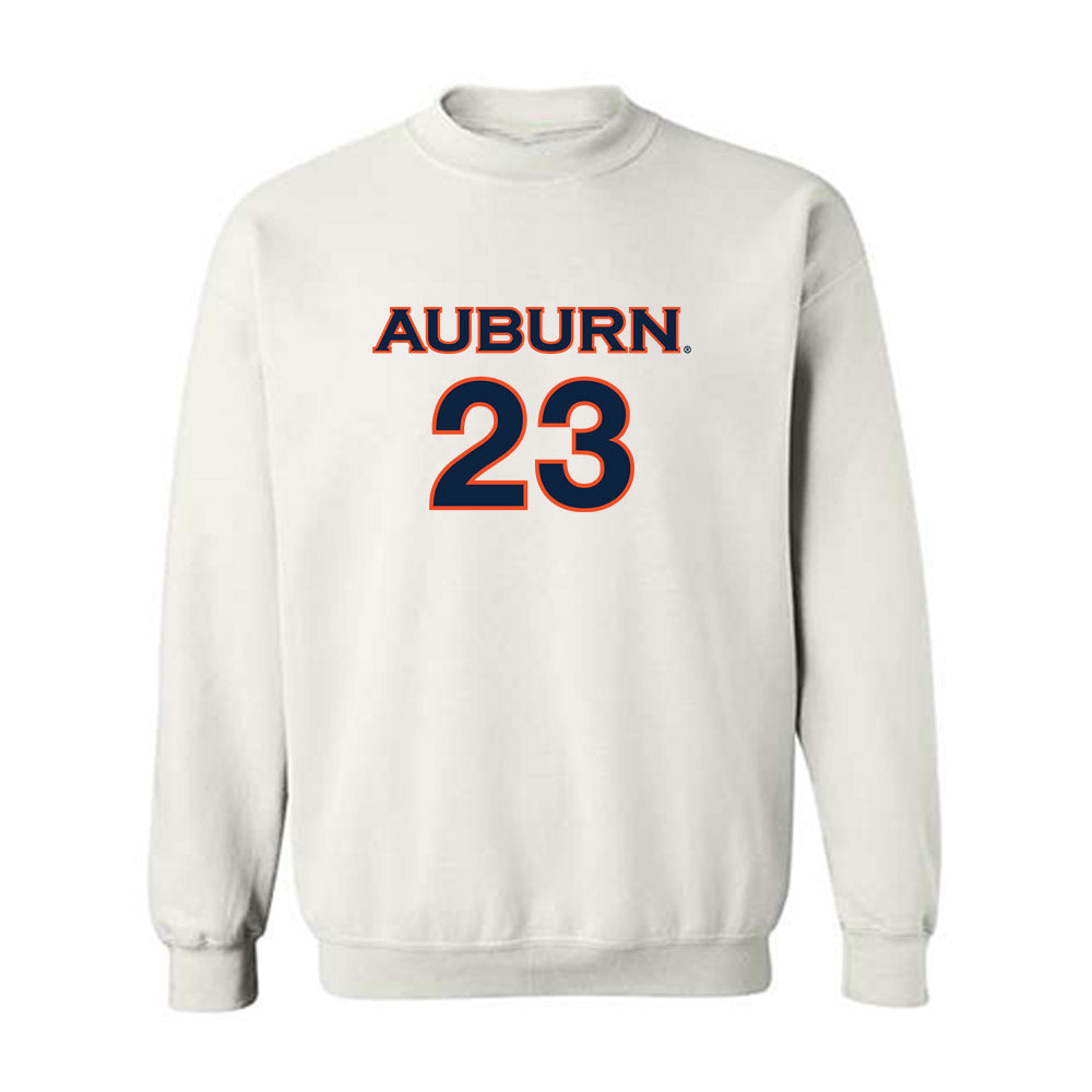 Auburn - NCAA Women's Soccer : Olivia Candelino - White Replica Shersey Sweatshirt