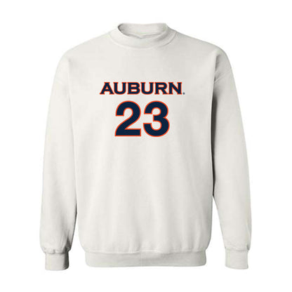 Auburn - NCAA Women's Soccer : Olivia Candelino - White Replica Shersey Sweatshirt