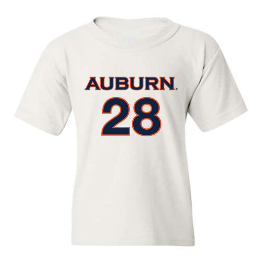 Auburn - NCAA Women's Soccer : Erin Houston - White Replica Shersey Youth T-Shirt