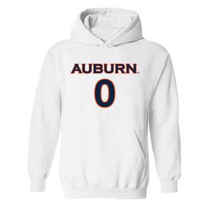 Auburn - NCAA Women's Soccer : Madeline Moore - White Replica Shersey Hooded Sweatshirt