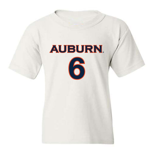 Auburn - NCAA Women's Soccer : Becky Contreras - White Replica Shersey Youth T-Shirt