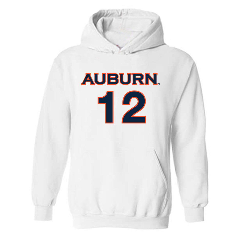 Auburn - NCAA Women's Soccer : Haley Duca - White Replica Shersey Hooded Sweatshirt