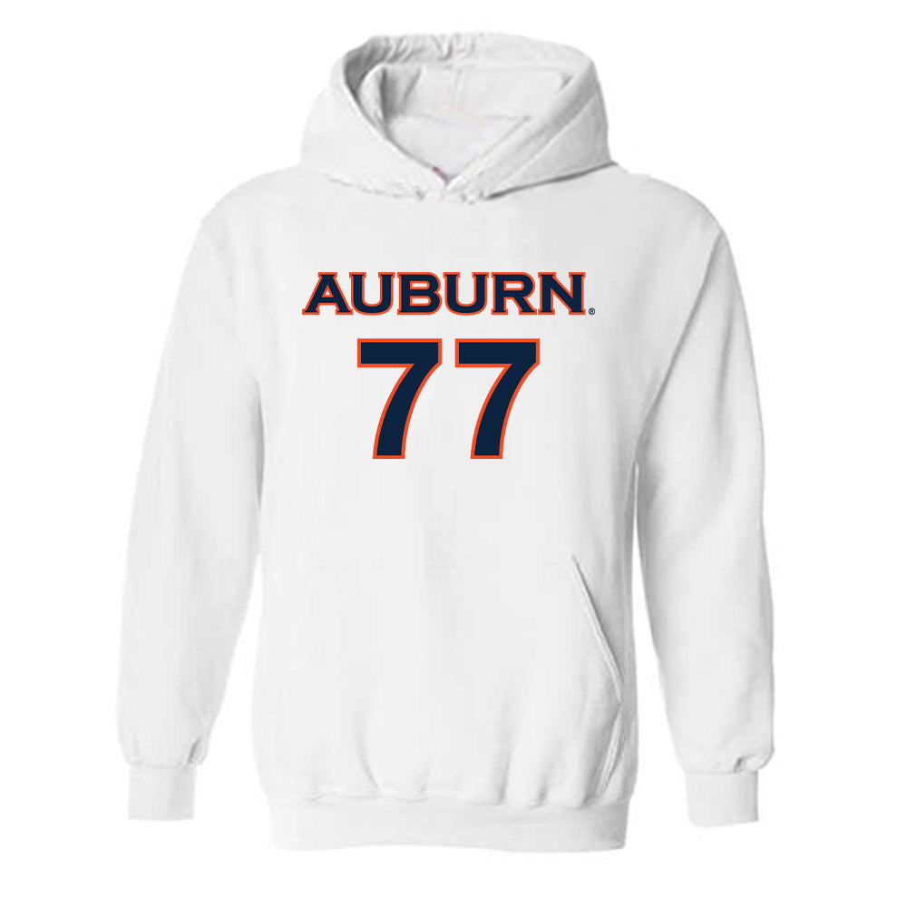 Auburn - NCAA Women's Soccer : Mya Williams - White Replica Shersey Hooded Sweatshirt