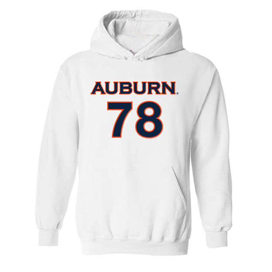 Auburn - NCAA Women's Soccer : Jenna Sapong - White Replica Shersey Hooded Sweatshirt