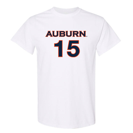 Auburn - NCAA Women's Soccer : Sydnie Thibodaux - White Replica Shersey Short Sleeve T-Shirt