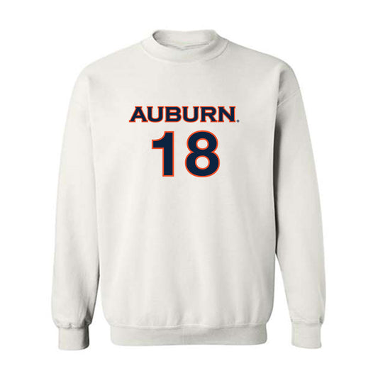 Auburn - NCAA Women's Soccer : Jaycie Silhan - White Replica Shersey Sweatshirt