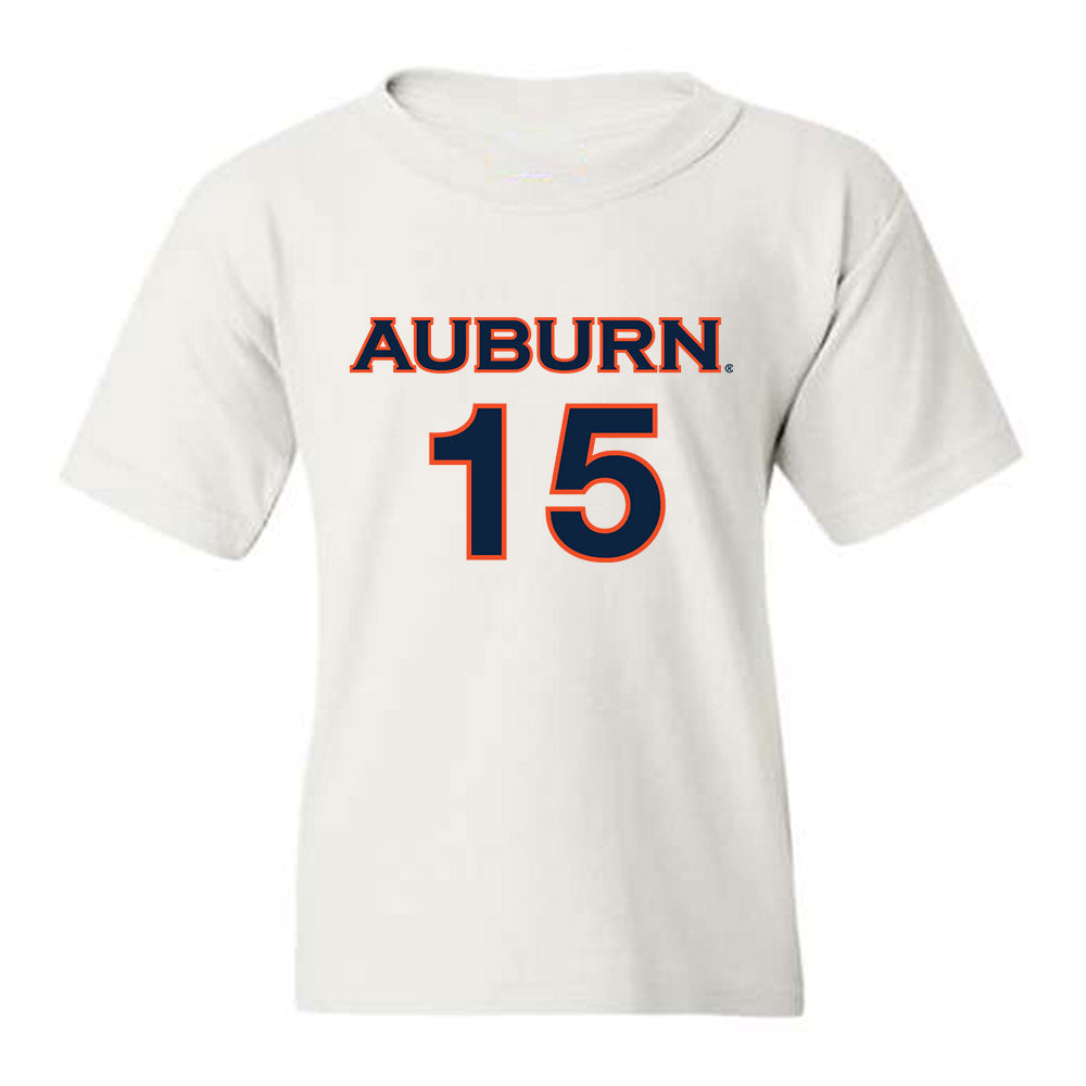 Auburn - NCAA Women's Soccer : Sydnie Thibodaux - White Replica Shersey Youth T-Shirt