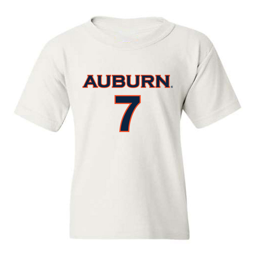 Auburn - NCAA Women's Soccer : Carly Thatcher - White Replica Shersey Youth T-Shirt