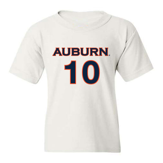 Auburn - NCAA Women's Soccer : Samantha Brown - White Replica Shersey Youth T-Shirt