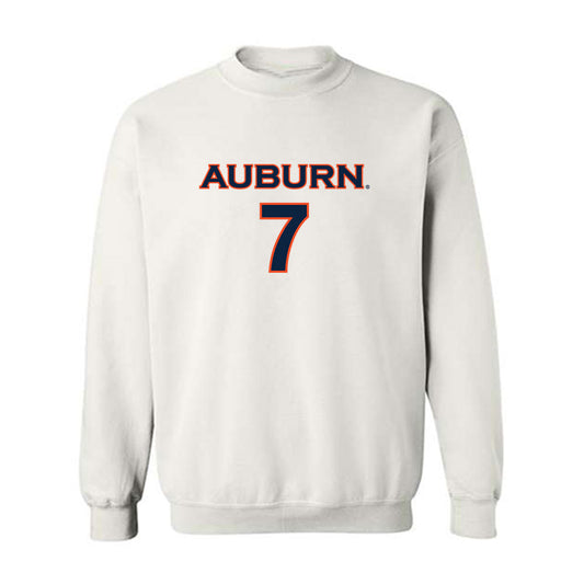 Auburn - NCAA Women's Soccer : Carly Thatcher - White Replica Shersey Sweatshirt