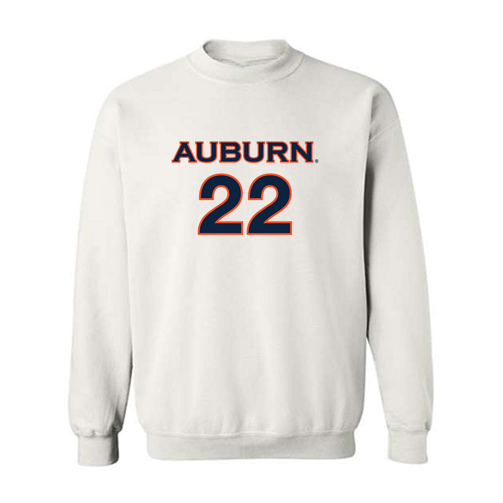 Auburn - NCAA Women's Soccer : Olivia Woodson - White Replica Shersey Sweatshirt