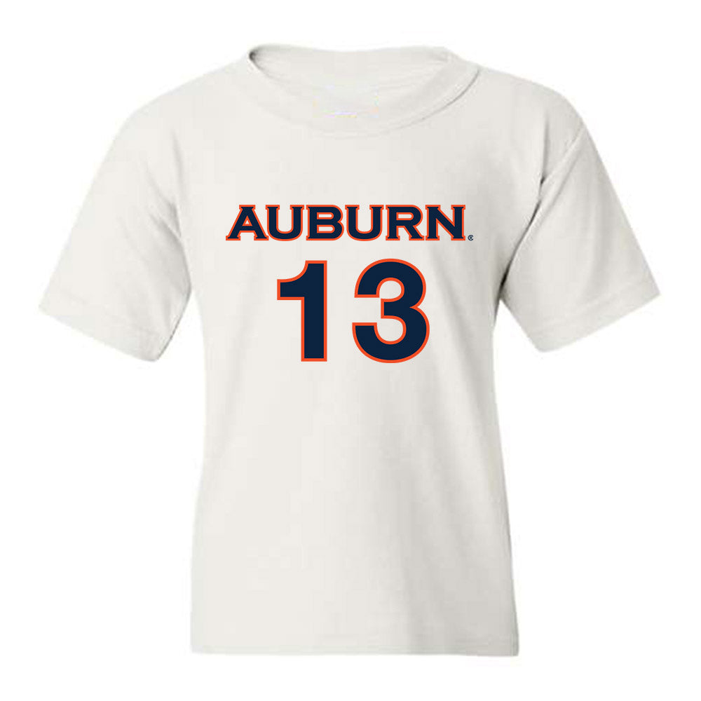 Auburn - NCAA Women's Soccer : Taylor Richards - White Replica Shersey Youth T-Shirt