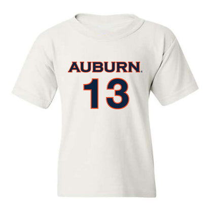 Auburn - NCAA Women's Soccer : Taylor Richards - White Replica Shersey Youth T-Shirt