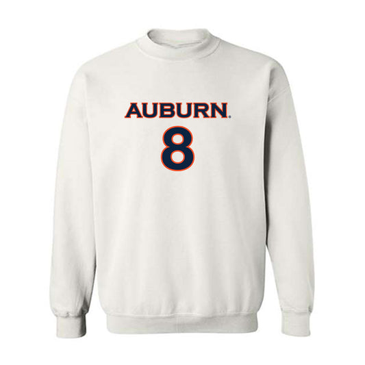 Auburn - NCAA Women's Soccer : Mallory Mooney - White Replica Shersey Sweatshirt