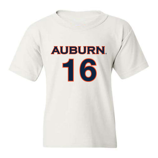 Auburn - NCAA Women's Soccer : Dylan Driver - White Replica Shersey Youth T-Shirt