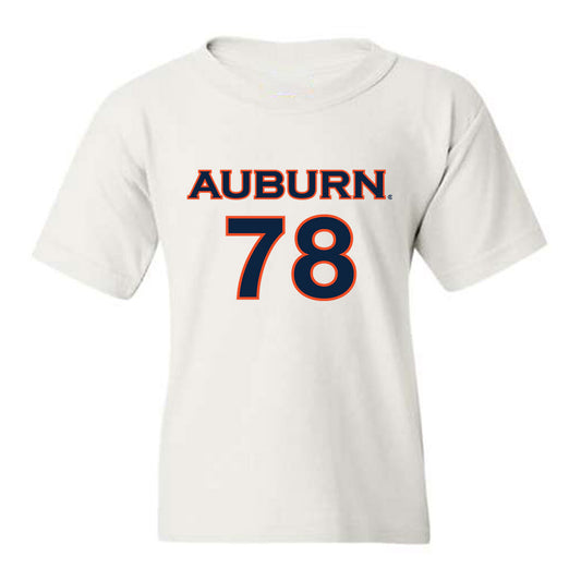 Auburn - NCAA Women's Soccer : Jenna Sapong - White Replica Shersey Youth T-Shirt