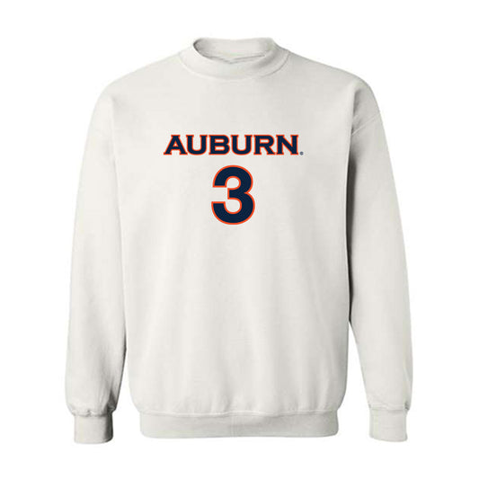 Auburn - NCAA Women's Soccer : Helene Tyburczy - White Replica Shersey Sweatshirt