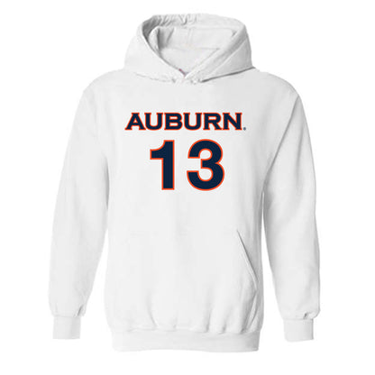 Auburn - NCAA Women's Soccer : Taylor Richards - White Replica Shersey Hooded Sweatshirt