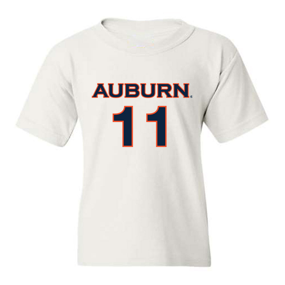 Auburn - NCAA Women's Soccer : LJ Knox - White Replica Shersey Youth T-Shirt