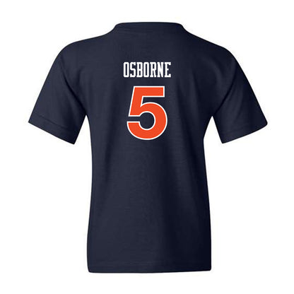 Auburn - NCAA Women's Soccer : Jessica Osborne - Navy Replica Shersey Youth T-Shirt