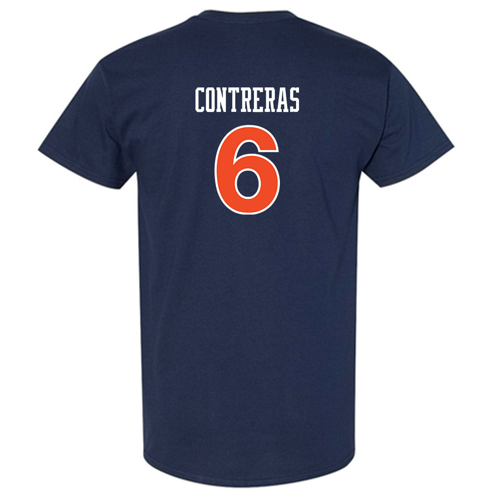 Auburn - NCAA Women's Soccer : Becky Contreras - Navy Replica Shersey Short Sleeve T-Shirt