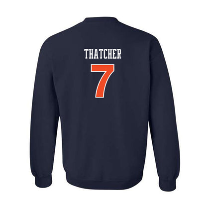 Auburn - NCAA Women's Soccer : Carly Thatcher - Navy Replica Shersey Sweatshirt
