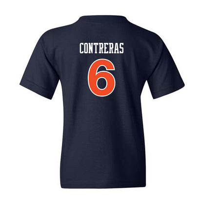 Auburn - NCAA Women's Soccer : Becky Contreras - Navy Replica Shersey Youth T-Shirt