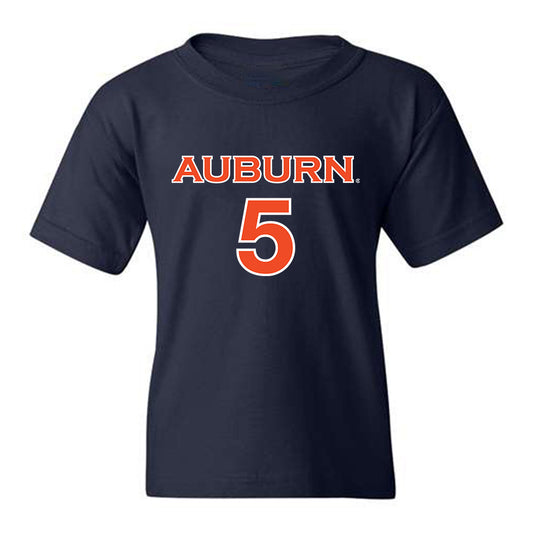 Auburn - NCAA Women's Soccer : Jessica Osborne - Navy Replica Shersey Youth T-Shirt