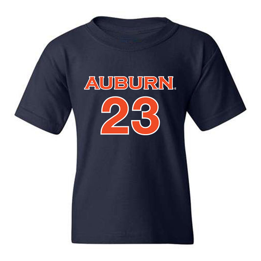 Auburn - NCAA Women's Soccer : Olivia Candelino - Navy Replica Shersey Youth T-Shirt