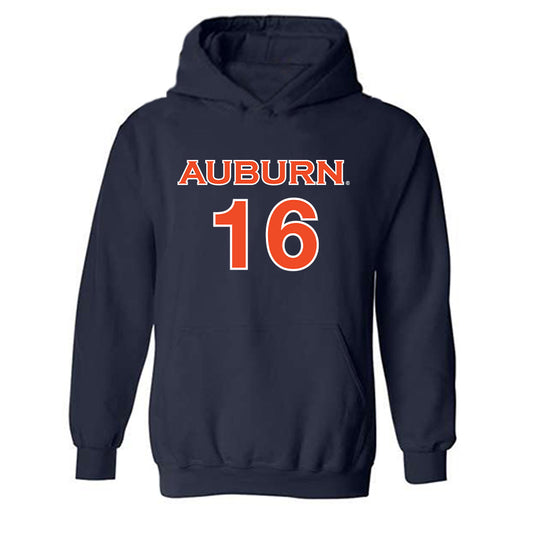 Auburn - NCAA Women's Soccer : Dylan Driver - Navy Replica Shersey Hooded Sweatshirt