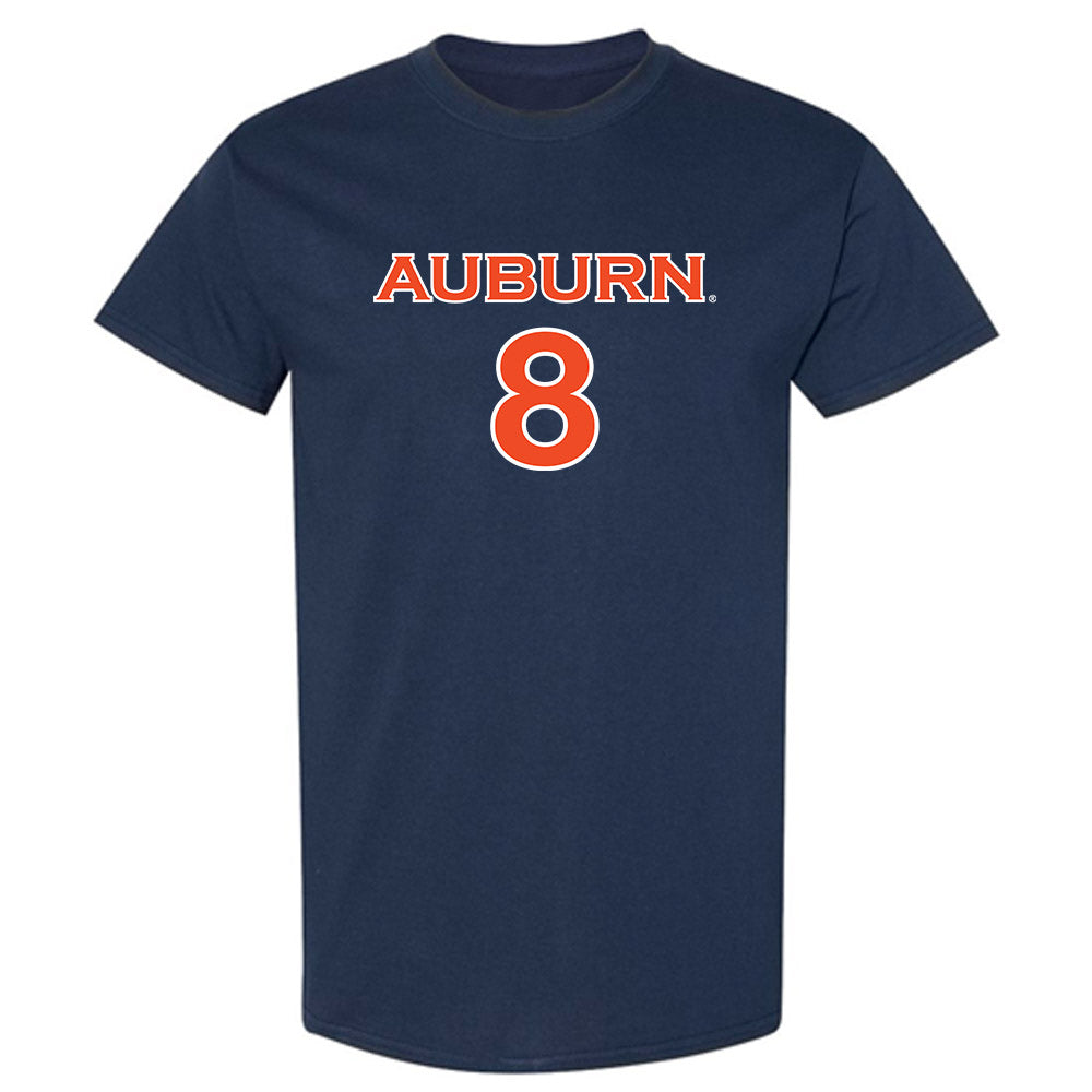 Auburn - NCAA Women's Soccer : Mallory Mooney - Navy Replica Shersey Short Sleeve T-Shirt