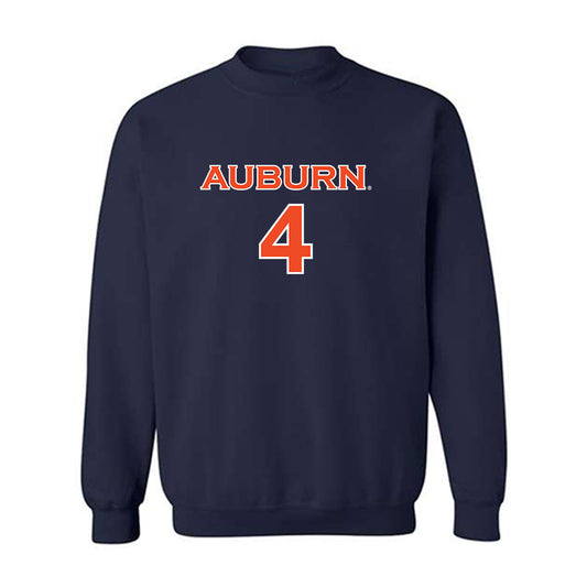 Auburn - NCAA Women's Soccer : Anna Haddock - Navy Replica Shersey Sweatshirt